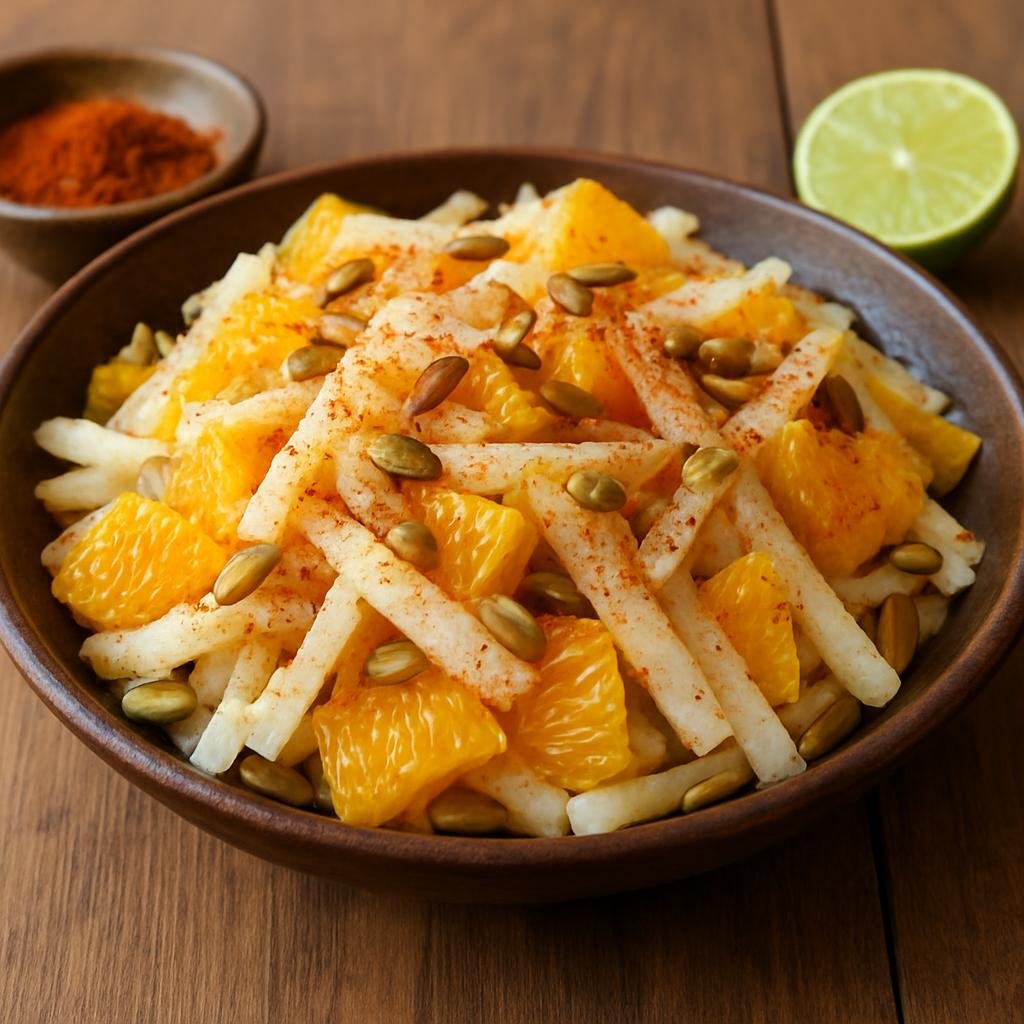Salad: Mexico – Oaxaca – Ensalada de Jicama y Naranja (Jicama and Orange Salad) recipe
