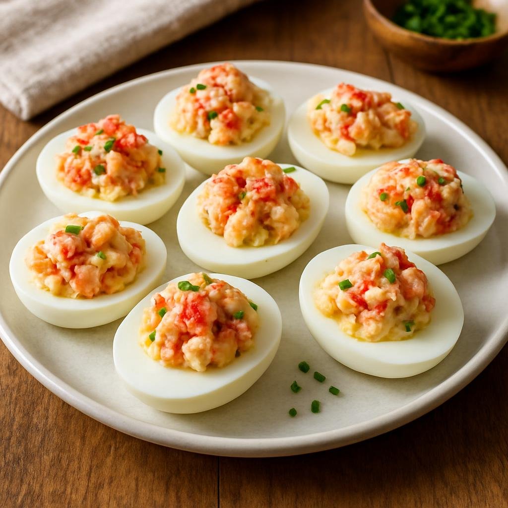 Appetizer: Canada – Prince Edward Island – PEI Lobster Deviled Eggs recipe