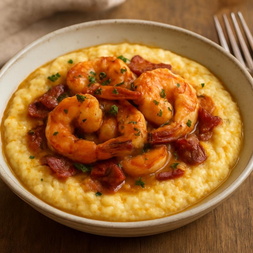 Entree: United States – North Carolina (Southern United States) – Shrimp and Grits recipe