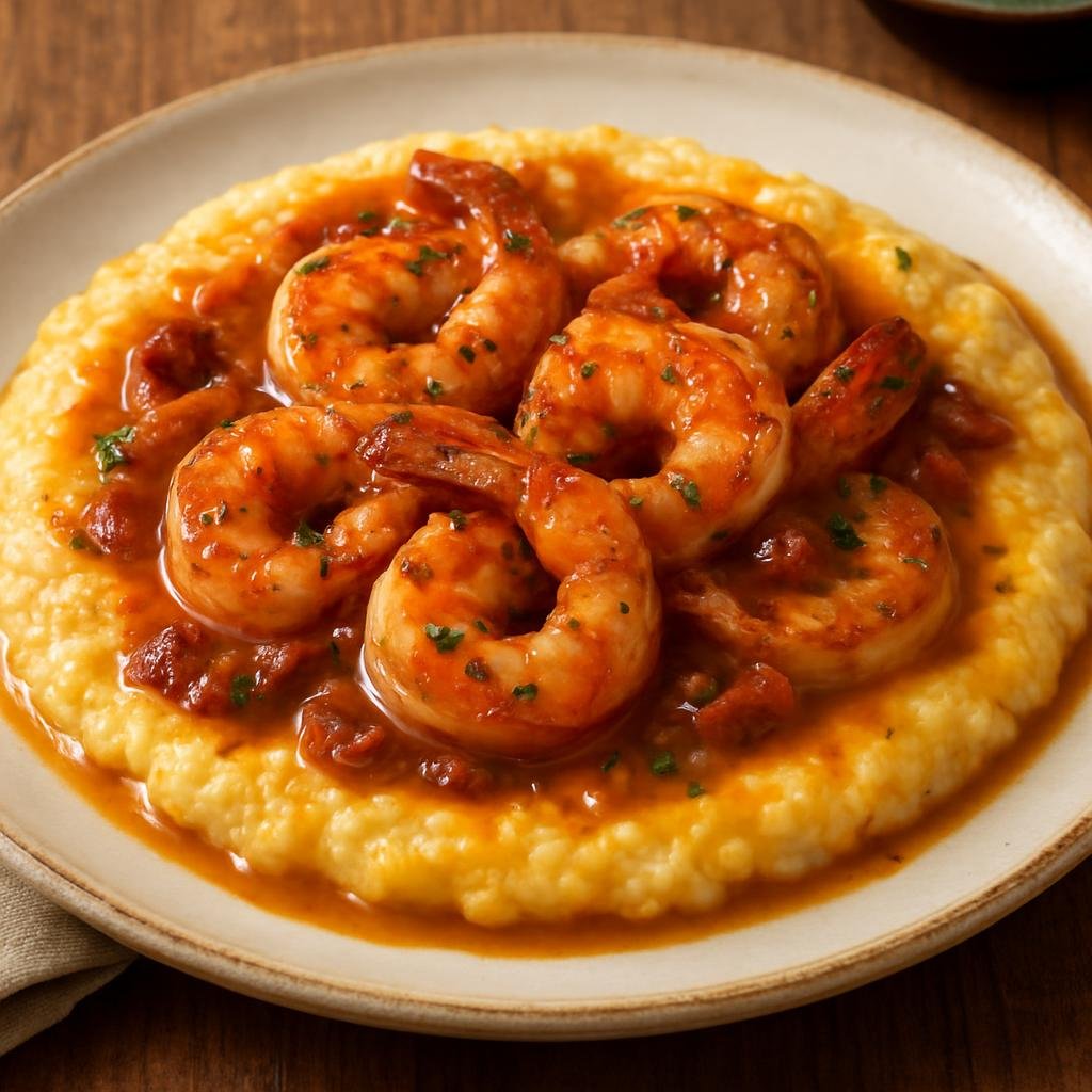 Entree: United States – South Carolina, Southern United States – Shrimp and Grits recipe