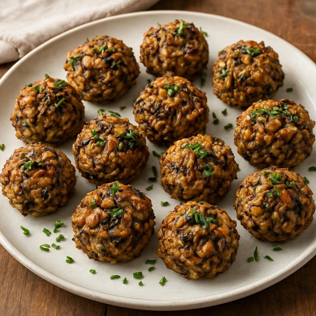Appetizer: Canada – Saskatchewan, Canadian Prairies – Saskatchewan Wild Rice and Mushroom Bites recipe