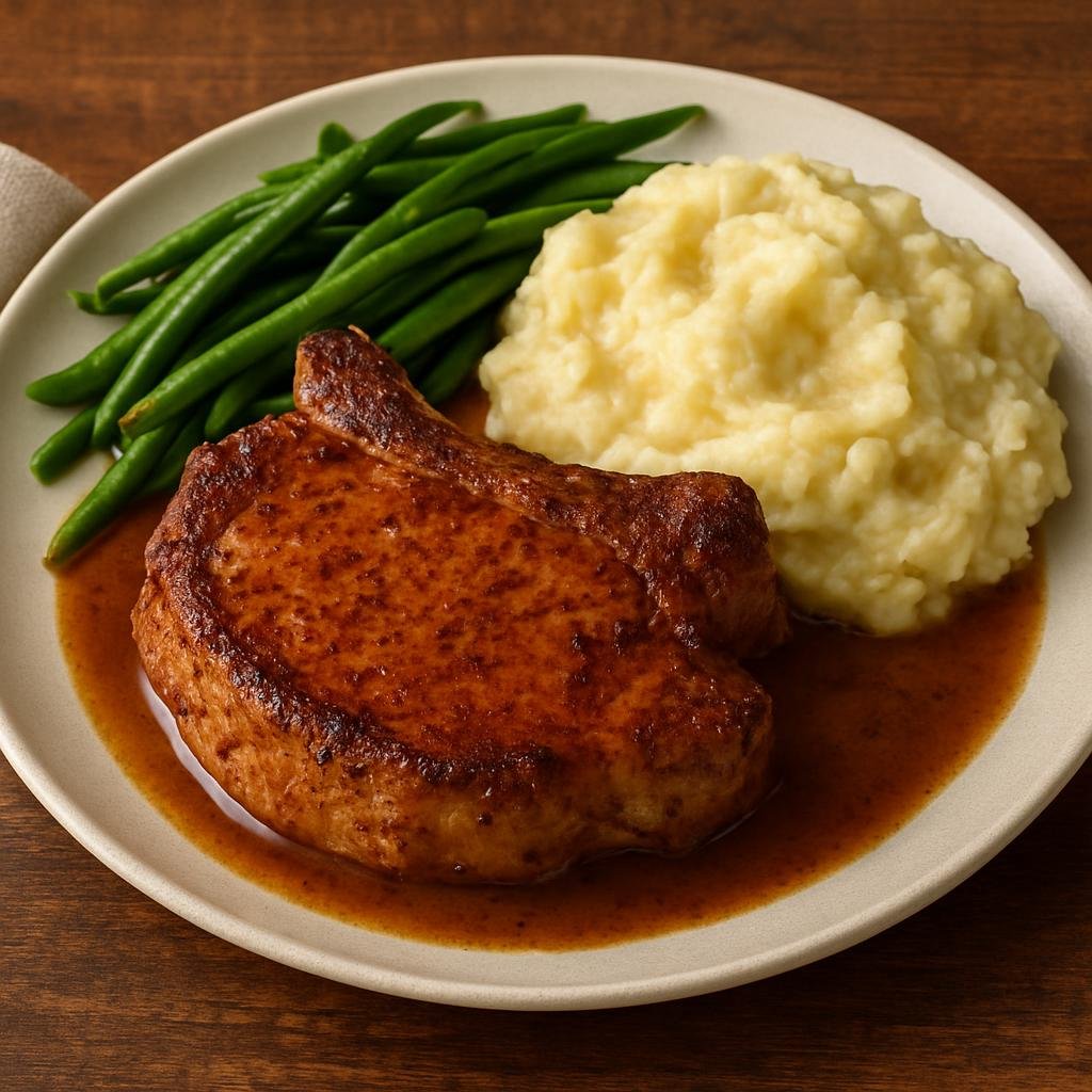 Entree: United States – Southern Plains United States (Oklahoma) – Oklahoma Pork Chop Dinner recipe