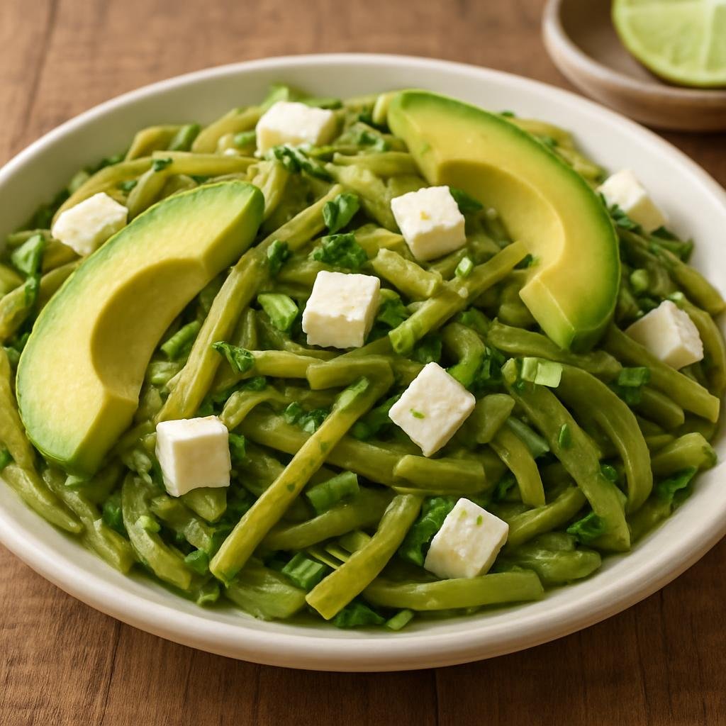 Salad: Mexico – Colima, Western Mexico – Ensalada de Nopalitos (Nopales Salad) recipe