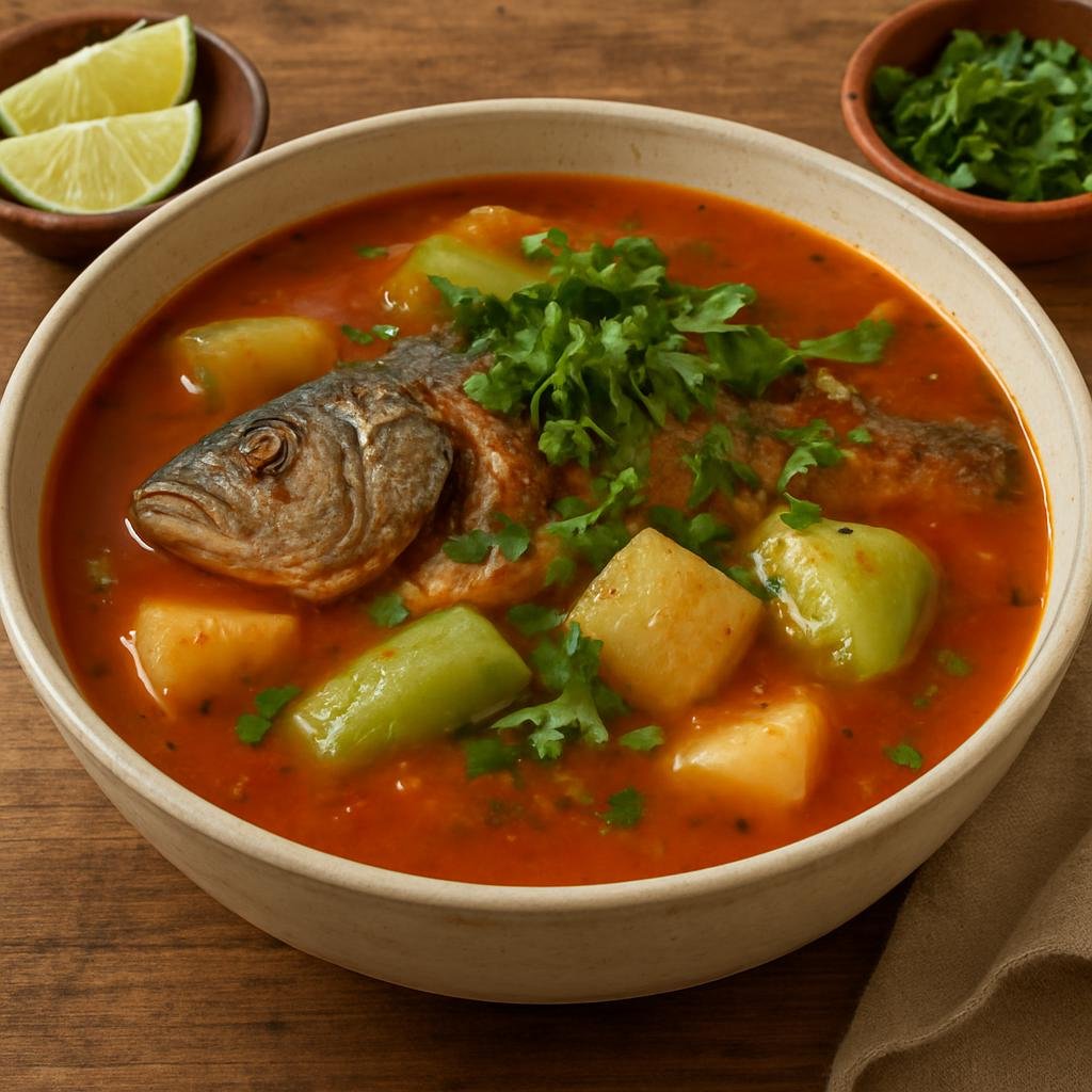Entree: Mexico – Guerrero, Pacific Coast Mexico – Caldo de Cuatete (Cuatete Fish Soup) recipe