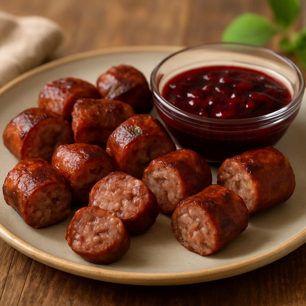 Appetizer: United States – Alaska Cuisine – Reindeer Sausage Bites recipe