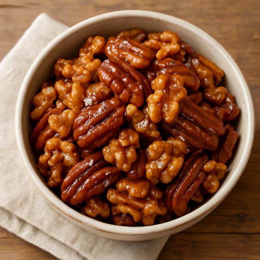 Appetizer: United States – Vermont – Maple-Glazed Nuts recipe