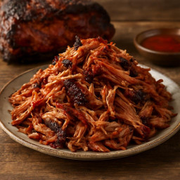 Entree: United States – Texas – Texas Pulled Pork (Smoked Pork Shoulder) (Smoked pork shoulder (pulled pork), Texas-style) recipe