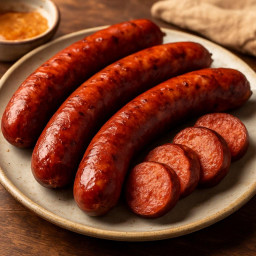 Entree: United States – Texas – Texas Hot Links (Smoked Sausage Links) (Spicy smoked sausage links, Texas-style) recipe