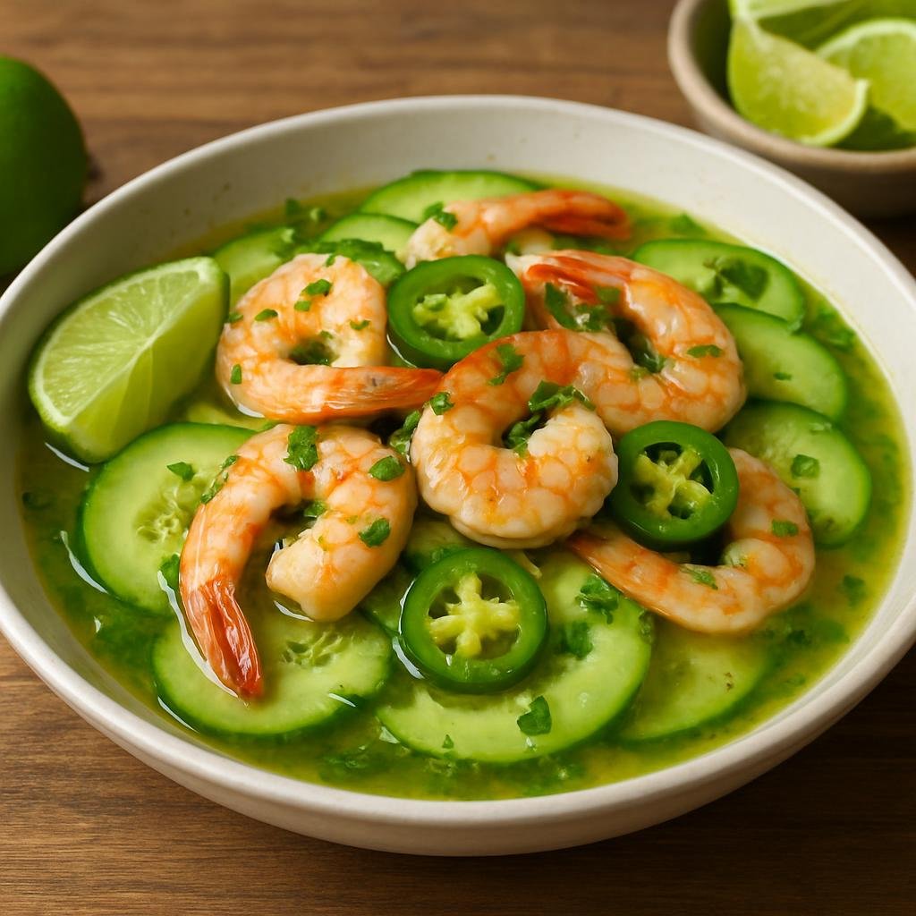 Appetizer: Mexico – Baja Peninsula (Baja California Sur) – Aguachile de Camaron recipe