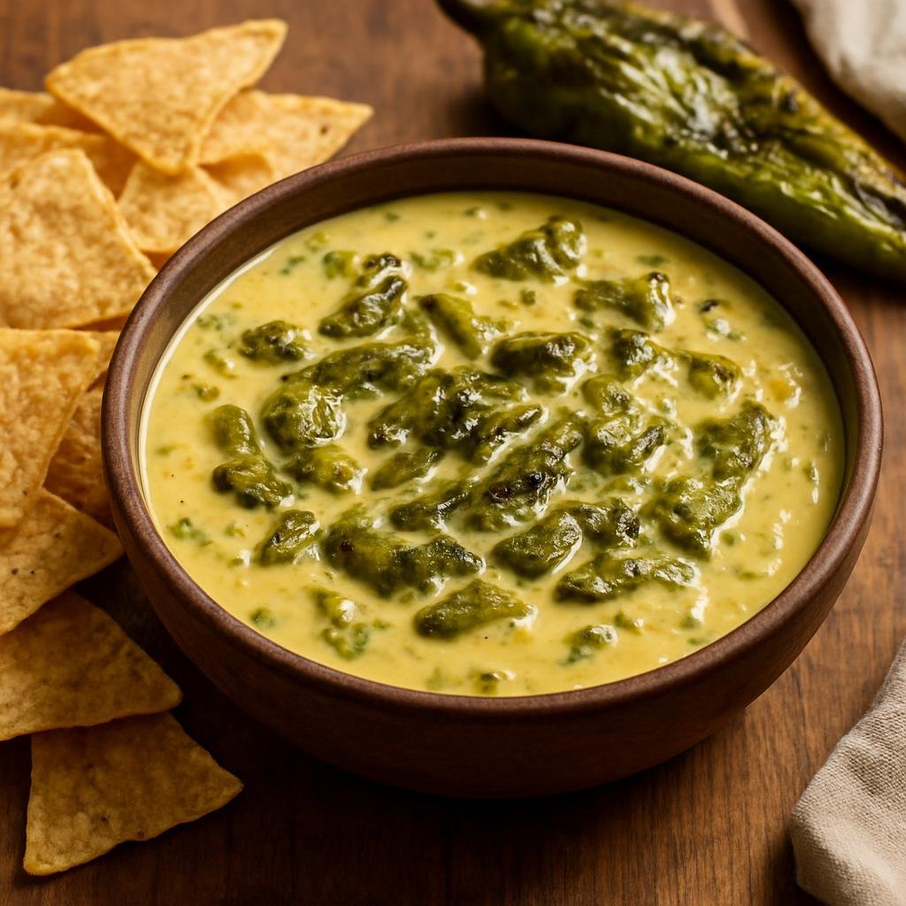 Appetizer: United States – New Mexico, Southwestern United States – Green Chile Queso recipe