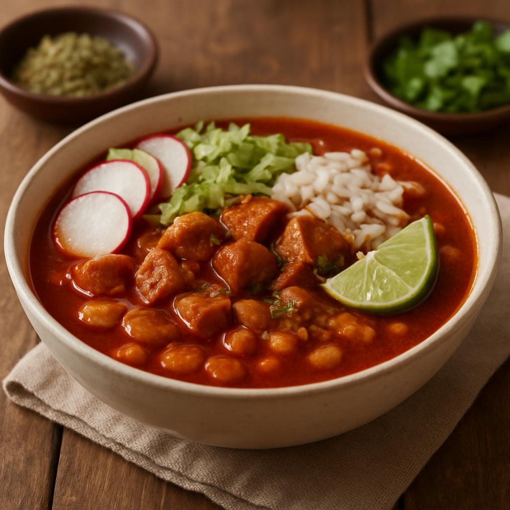 Entree: Mexico – Mexico City, Central Mexico – Pozole Rojo (Red Pozole) recipe