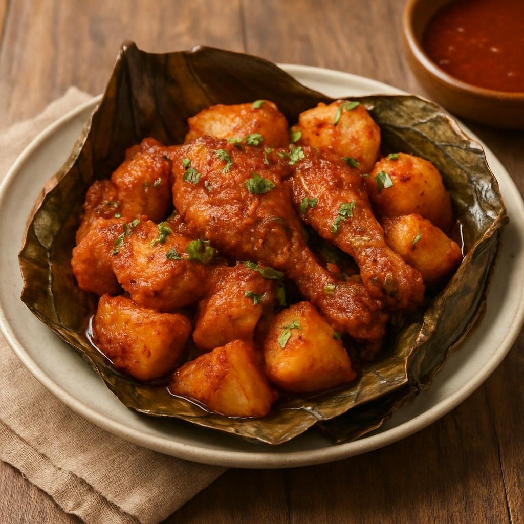 Entree: Mexico – Tlaxcala, Central Mexico – Mixiotes de Pollo (Chicken Mixiotes) recipe