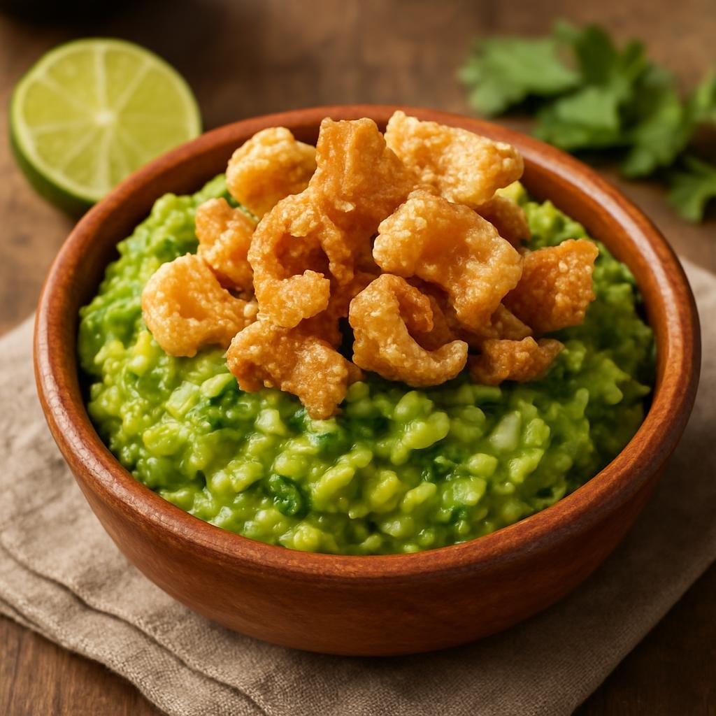 Appetizer: Mexico – Jalisco, Western Mexico – Guacamole con Chicharrón (Guacamole with Crispy Pork Rind) recipe