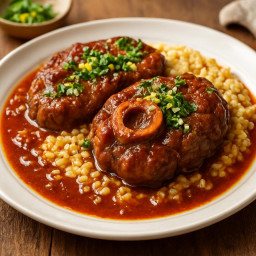 Entree: Italy – Lombardy – Osso Buco alla Milanese (Braised veal shanks with gremolata) recipe