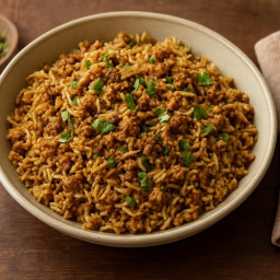 Entree: India – Northern India – कीमा पुलाव ➤ Kīma Pulāv (Spiced minced meat and rice pilaf) recipe