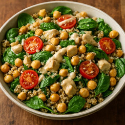 Entree: Peru – Peruvian-Inspired Quinoa and Chickpea Salad with Tahini recipe