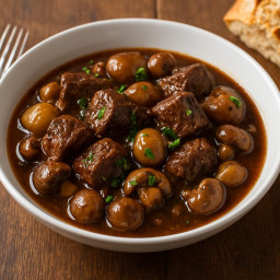 Entree: France – Burgundy – Bœuf Bourguignon (Beef braised in Burgundy wine) recipe