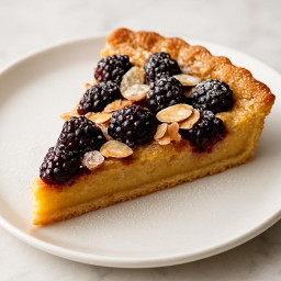 Dessert: France – Tarte aux mûres et frangipane aux amandes