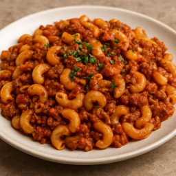Entree: United States – New England – American Chop Suey recipe