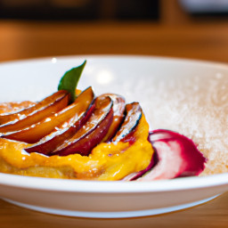 Dessert: France – Nectarine Clafoutis (Nectarines in Baked Custard) recipe