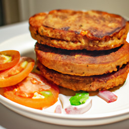 Entrée: United States – Cheddar and Vegetable Patties with Tomato recipe