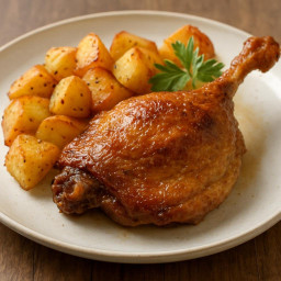 Entree: France – Gascony – Confit de canard (Duck confit (slow-cooked preserved duck legs)) recipe