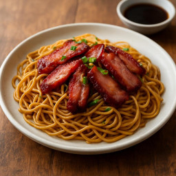 Entree: China – Guangdong – 叉烧捞面 ➤ Chashao lao mian / Char siu lo mein (Cantonese stir-fried noodles with barbecued pork) recipe