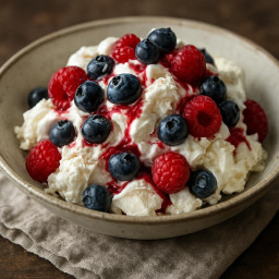 Dessert: England – Berkshire – Eton Mess with Huckleberries and Raspberries recipe