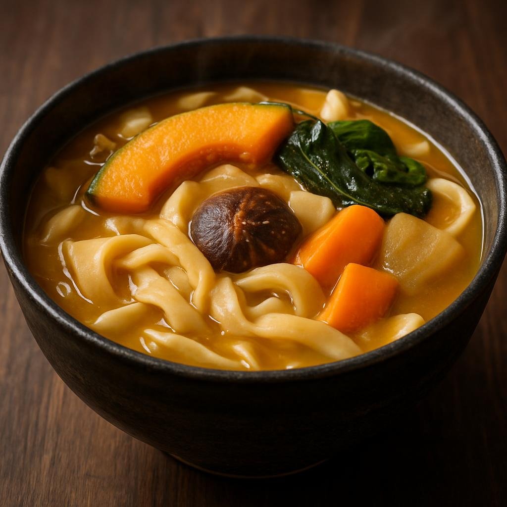 Entree: Japan – Chubu – ほうとう ➤ Hōtō (Flat wheat noodle stew) recipe