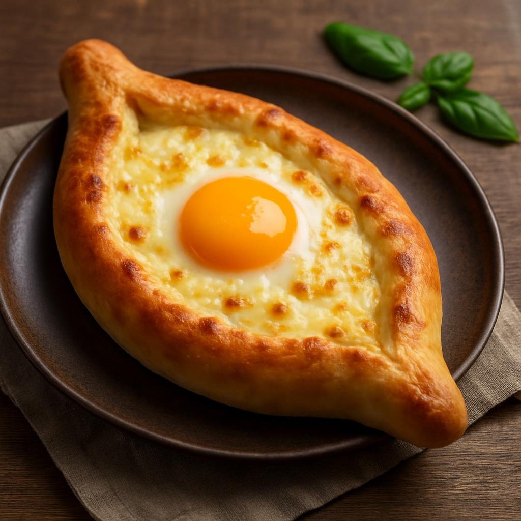 Entree: Georgia – Adjara – აჭარული ხაჭაპური Acharuli khachapuri (Adjarian cheese bread) recipe