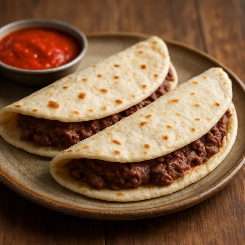 Entree: Honduras – National Cuisine – Baleadas (Stuffed Honduran Flour Tortillas) recipe