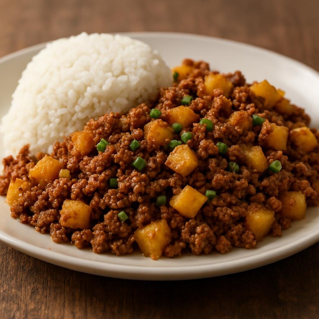 Entree: Macau – 免治 ➤ Minchi (Minced meat and potatoes) recipe