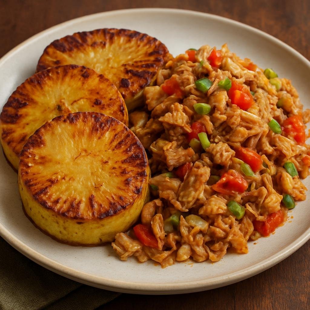 Entree: Saint Vincent and the Grenadines – Roasted Breadfruit and Saltfish recipe