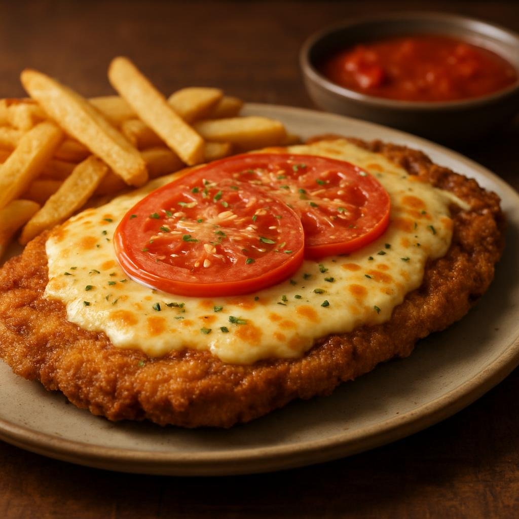 Entree: Argentina – Argentine Asado Belt – Milanesa a la Napolitana (Neapolitan-style milanesa) recipe
