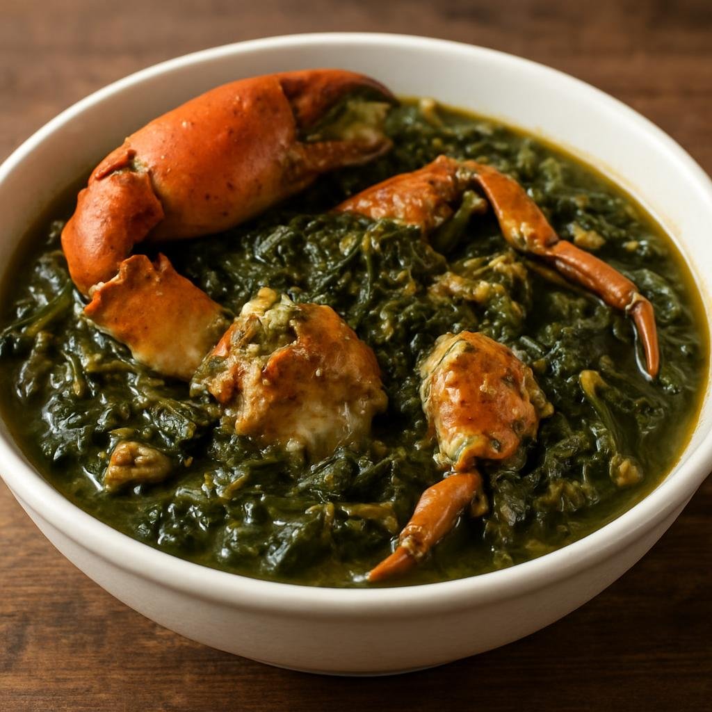Entree: Dominica – Central Culinary Region – Callaloo Crab recipe