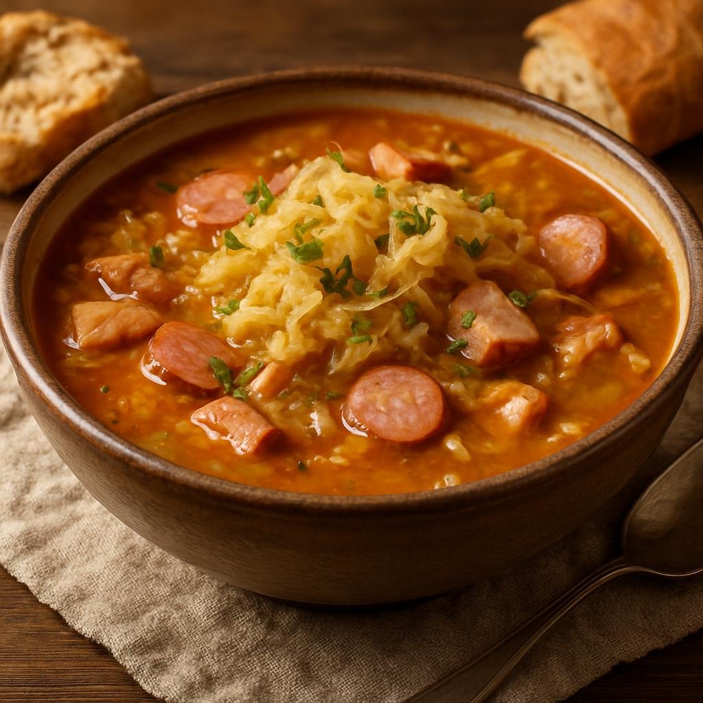 Entree: Slovakia – National Cuisine – Kapustnica (Sauerkraut soup) recipe