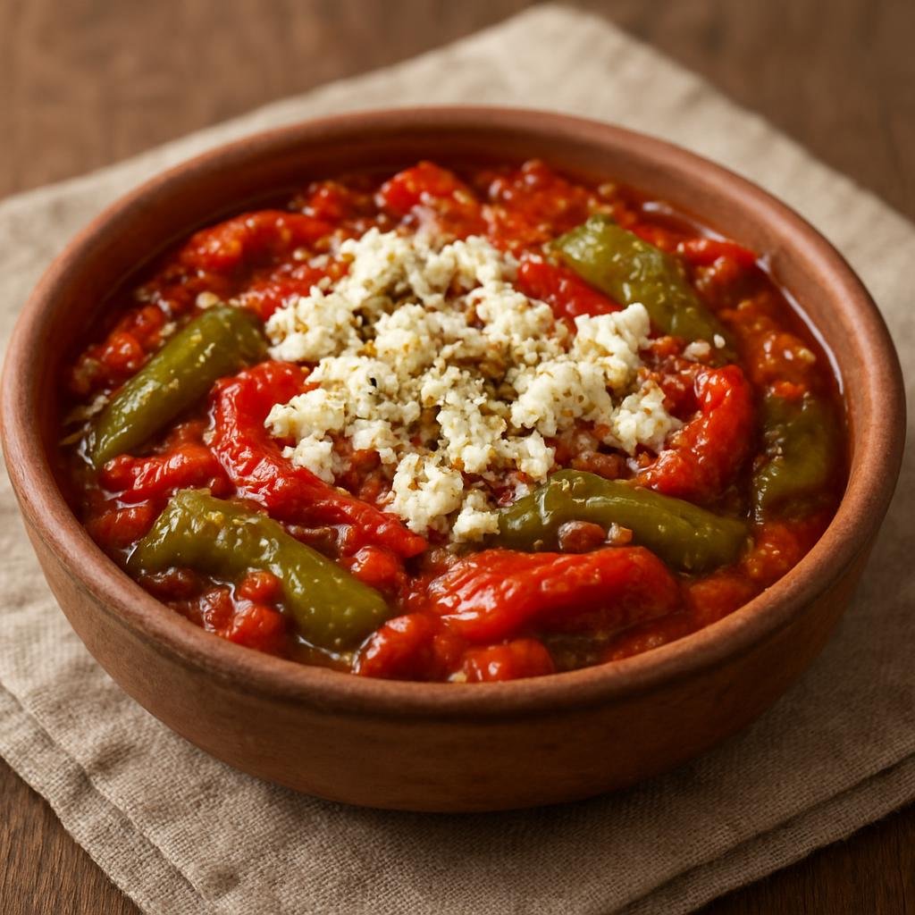 Entree: Albania – Fërgesë (Peppers and cheese stew) recipe