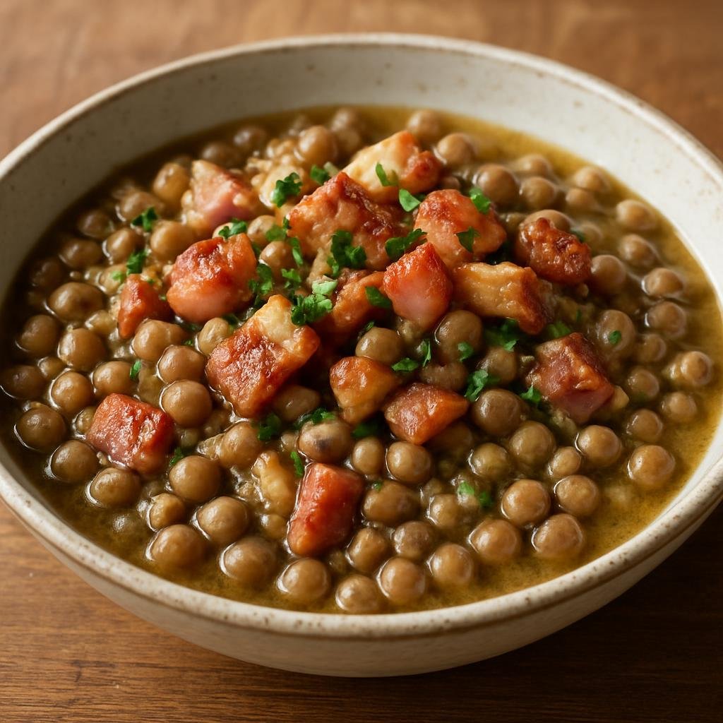 Entree: Latvia – Pelēkie zirņi ar speķi (Grey peas with bacon) recipe