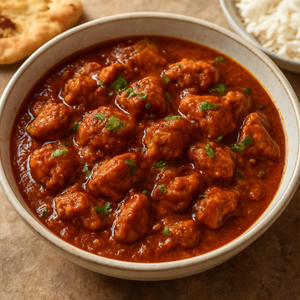Entree: United Kingdom – British Indian Cuisine – विन्डालू ➤ Vindaloo (Vinegar and Garlic Curry) recipe