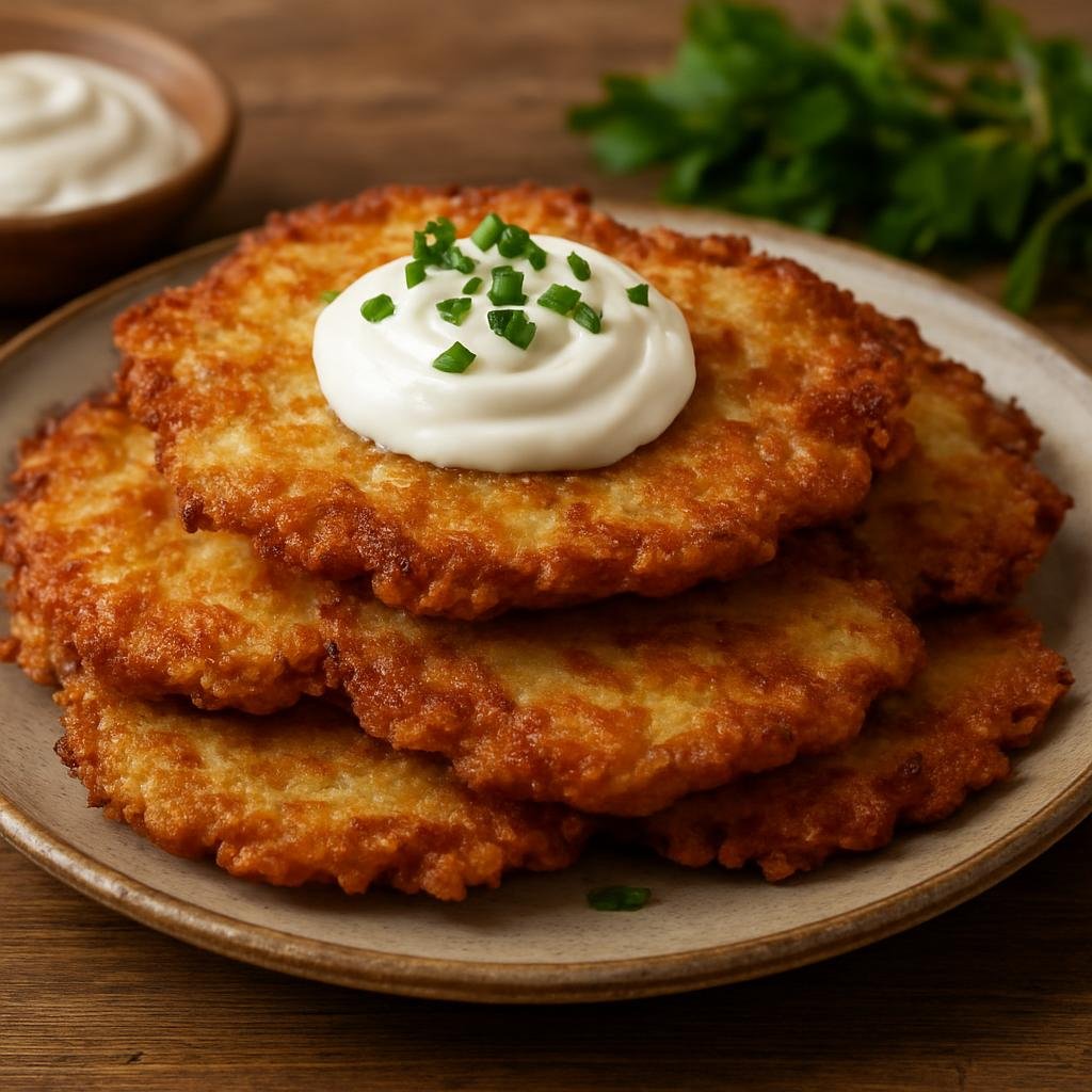 Entree: Ukraine – Carpathian Ukraine – Деруни Deruny (potato pancakes) recipe