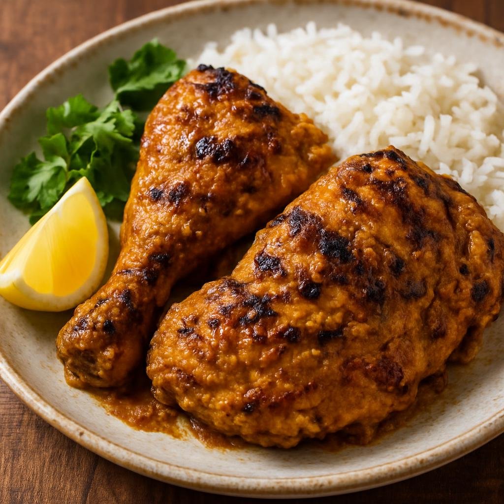 Entree: Kenya – Coastal Swahili Kenya – Kuku wa Kupaka (Grilled chicken in coconut paste) recipe