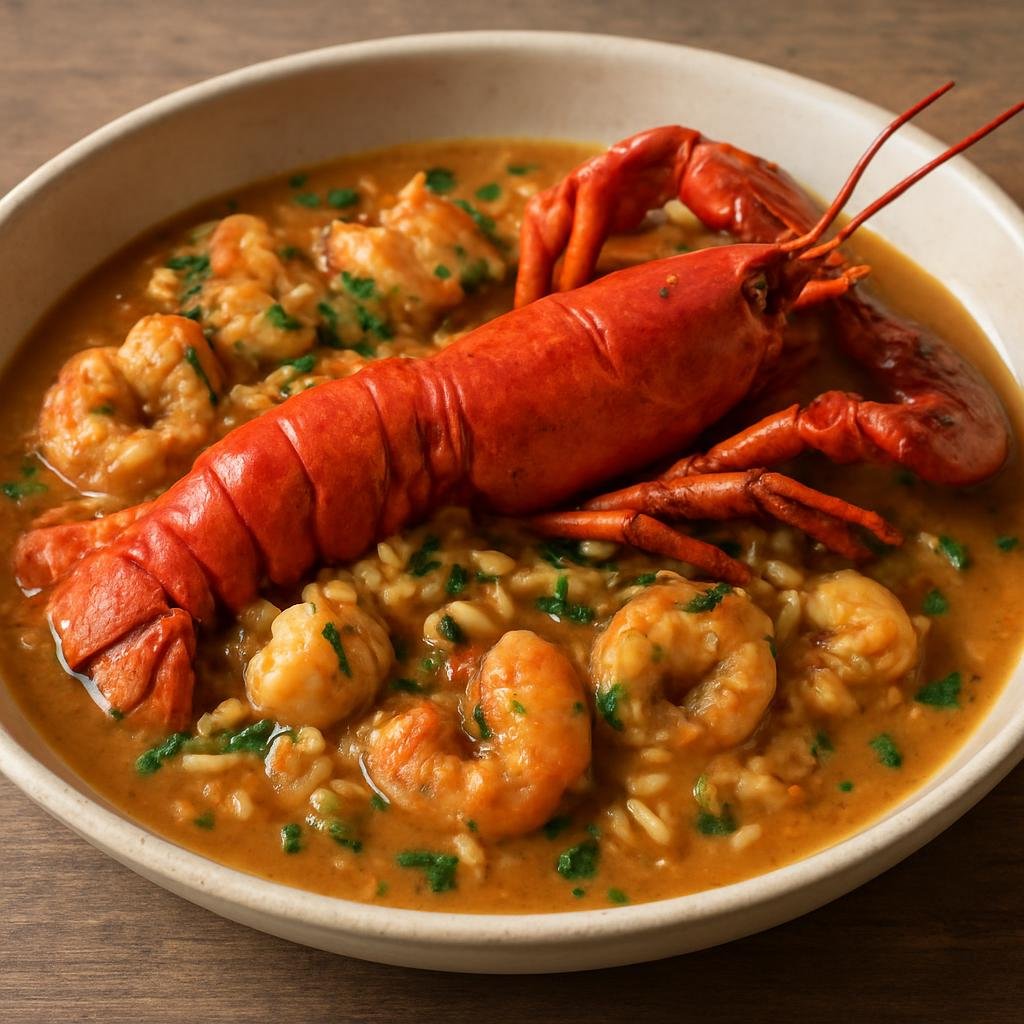 Entree: Cape Verde – Central Culinary Region – Lagostada (Spiny lobster in tomato and wine sauce with cornmeal funje) recipe