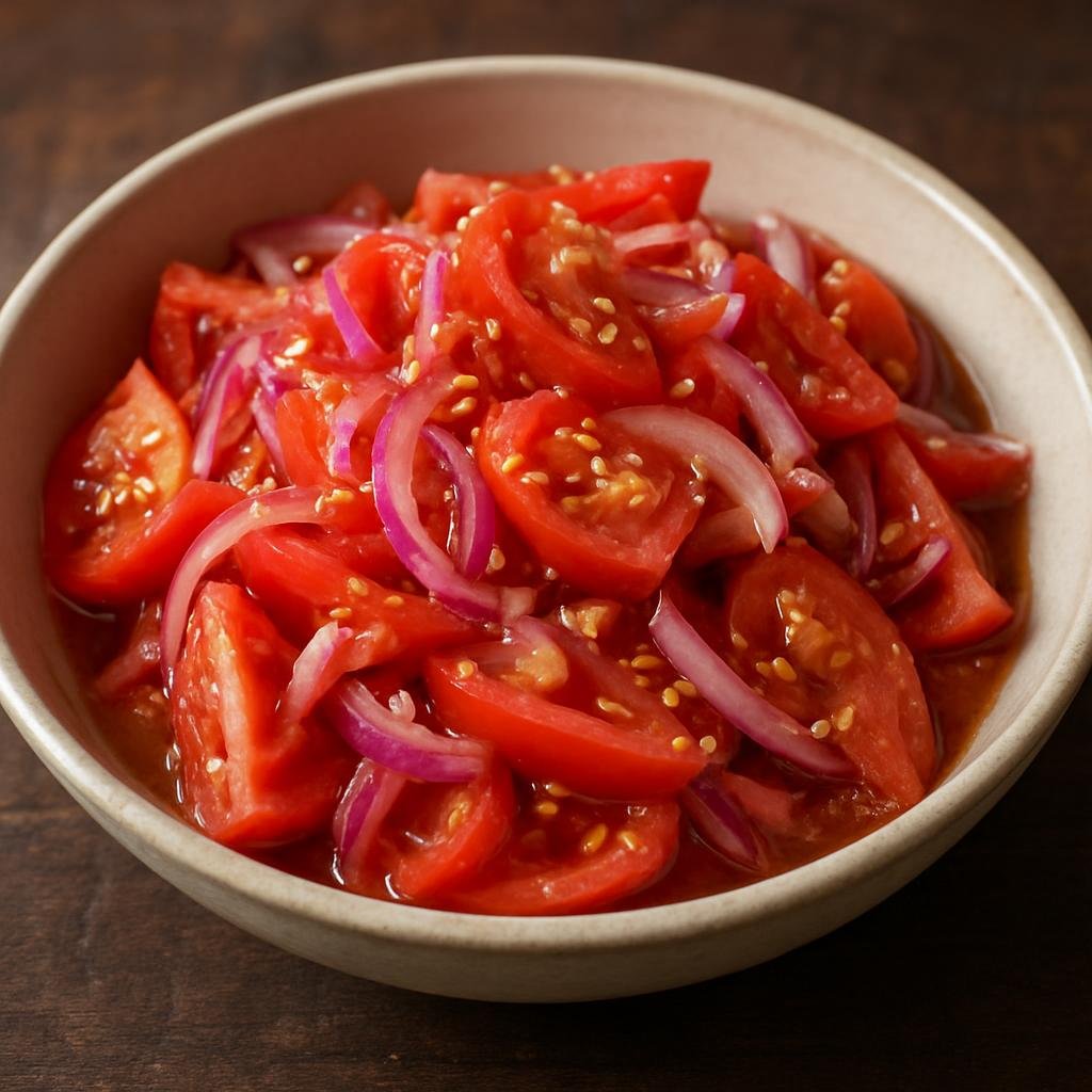 Entree: Madagascar – National Cuisine – Lasary Voatabia (Malagasy tomato and onion pickled salad) recipe