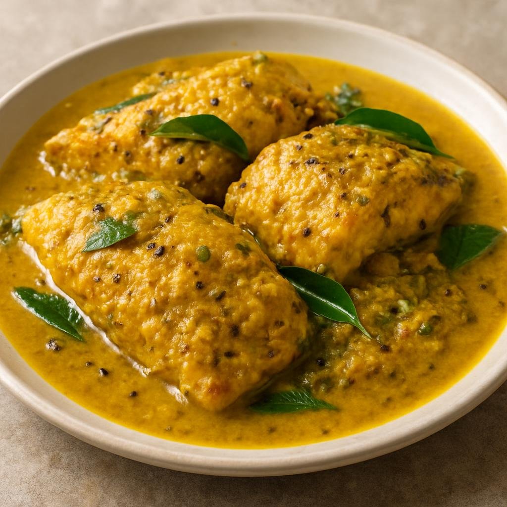 Entree: Mauritius – National Cuisine – Vindaye Poisson (Mauritian pickled and spiced fish marinated with mustard, turmeric, vinegar, and aromatics) recipe
