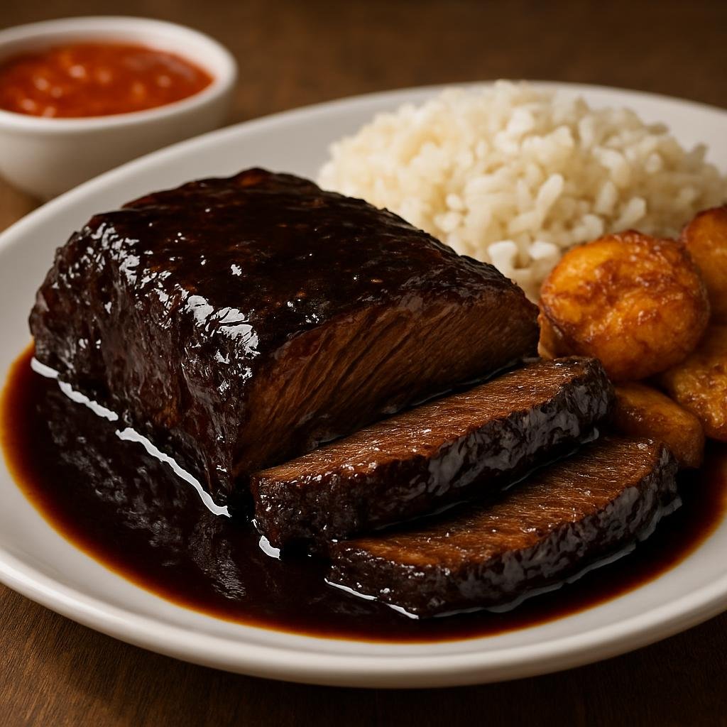 Entree: Venezuela – National Cuisine – Asado Negro (Slow-roasted beef with a deeply caramelized sweet-savory dark glaze) recipe