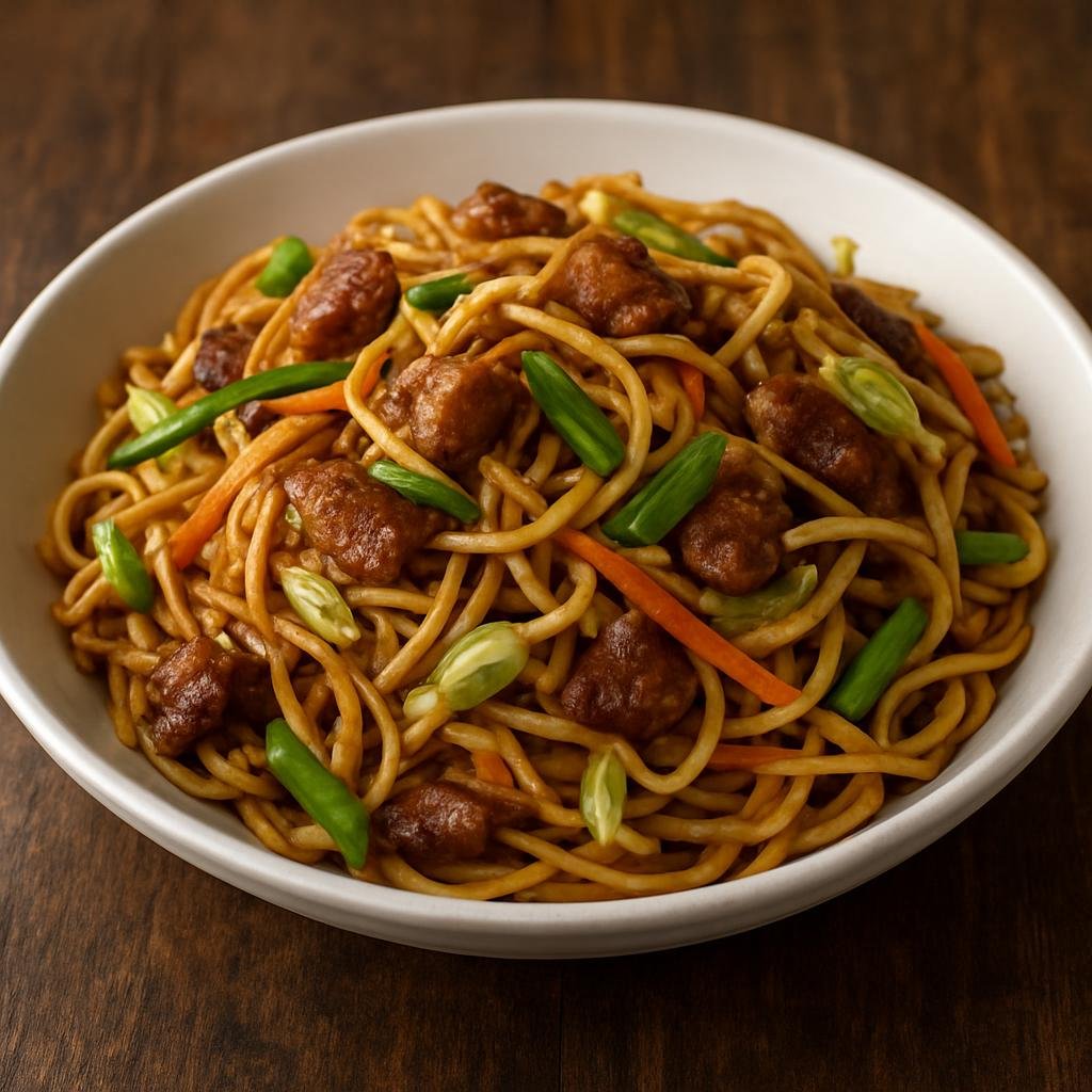 Entree: Guyana – Chow Mein (Stir-fried seasoned egg noodles with vegetables and meat from Guyana's Chinese-Guyanese culinary tradition) recipe
