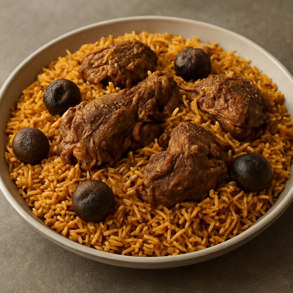 Entree: Qatar – مجبوس ➤ Majboos (Aromatic Gulf rice dish cooked with spiced meat and dried lime, finished by slow steaming) recipe