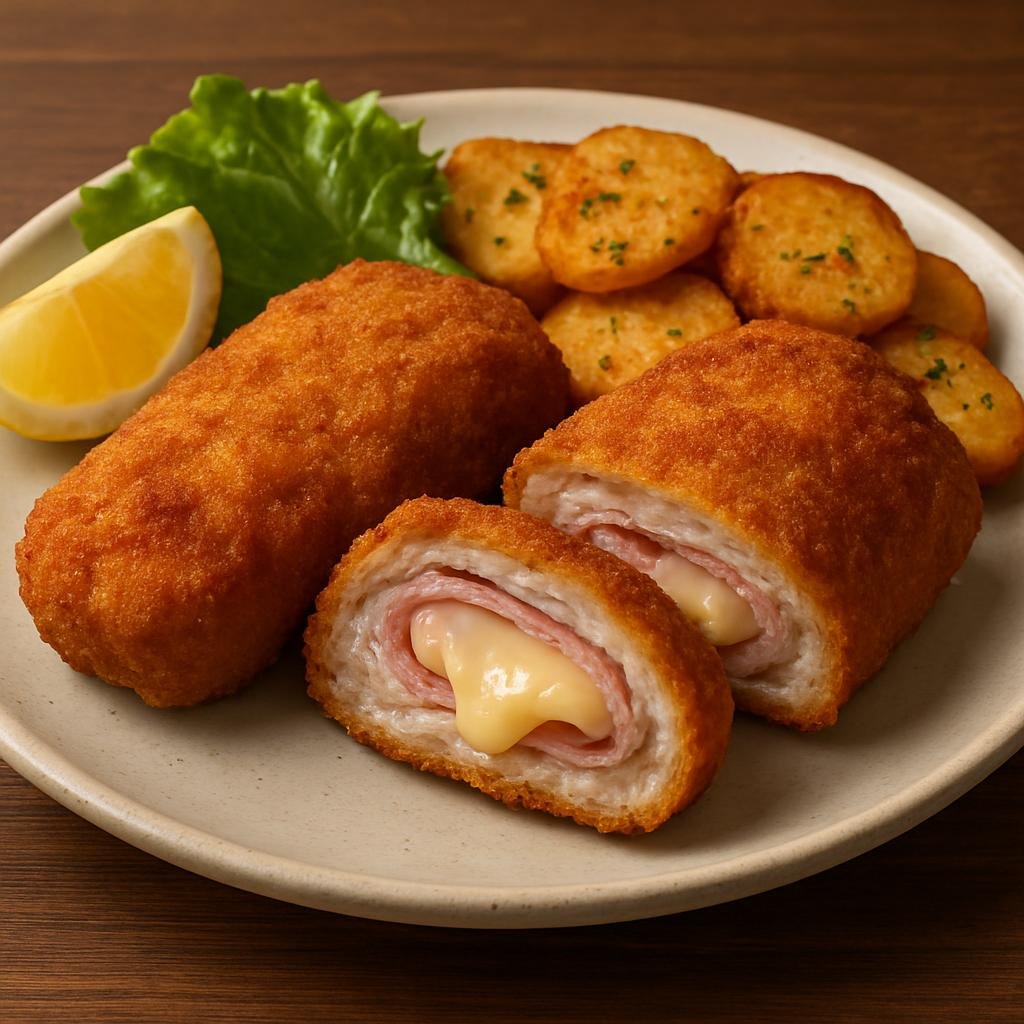 Entree: Serbia – Карађорђева шницла ➤ Karađorđeva šnicla (Breaded rolled and stuffed veal or pork cutlet filled with cheese and ham then fried until golden) recipe