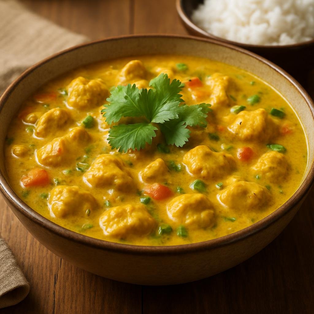 Entree: Pitcairn – National Cuisine – Island Style Chicken Curry (A coconut-based curried chicken stew flavored with island spices and aromatics) recipe