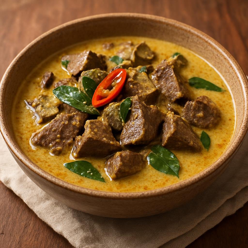Entree: Brunei – Hati Buyah (Spiced Bruneian-style liver simmered in coconut milk and aromatics) recipe